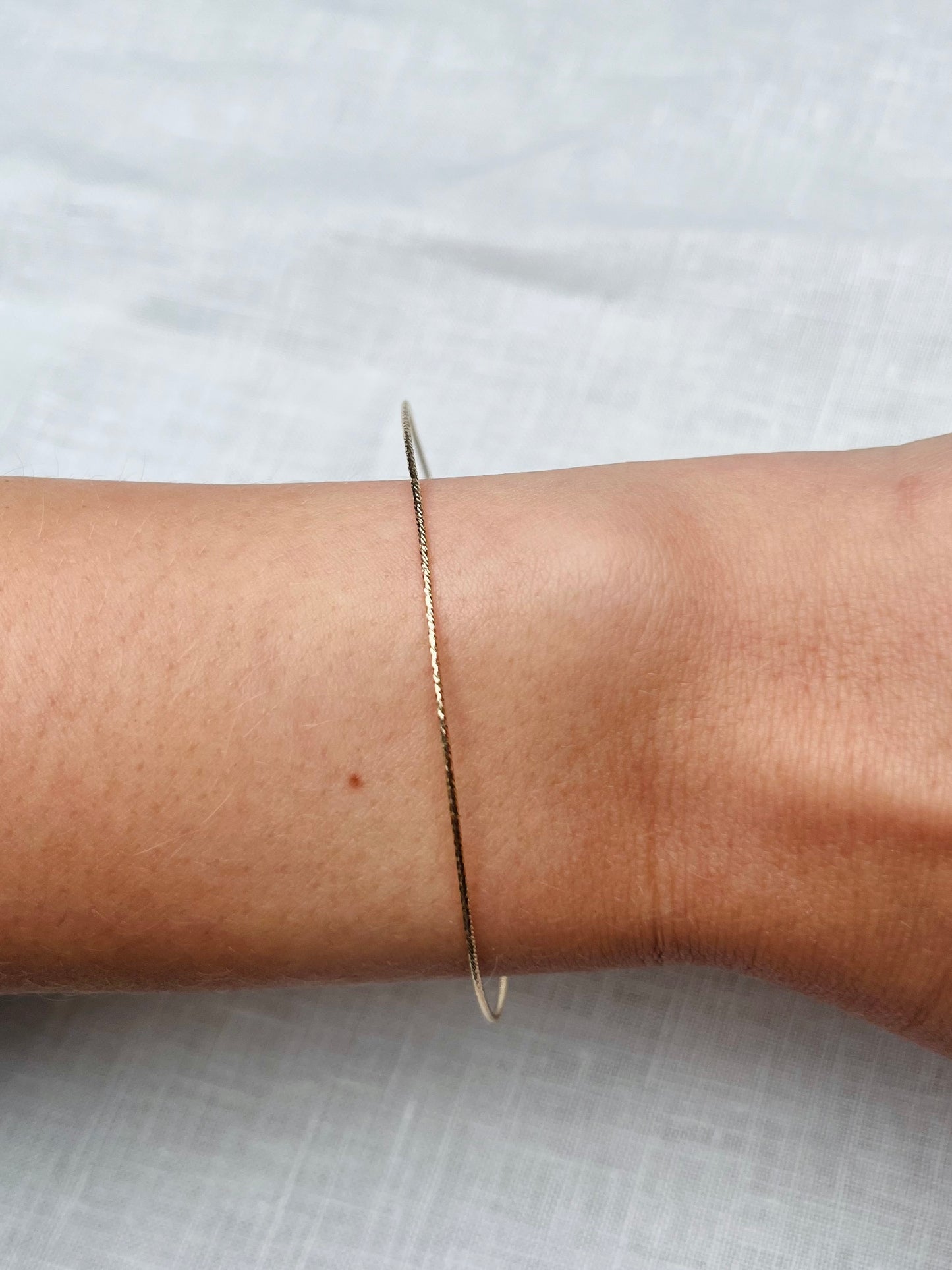 Jonc fin diamanté - Gold Filled