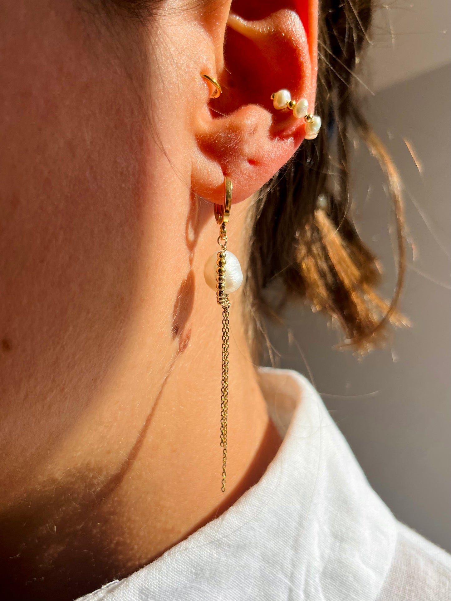 Boucles d'oreilles Elise - Perle d'eau douce