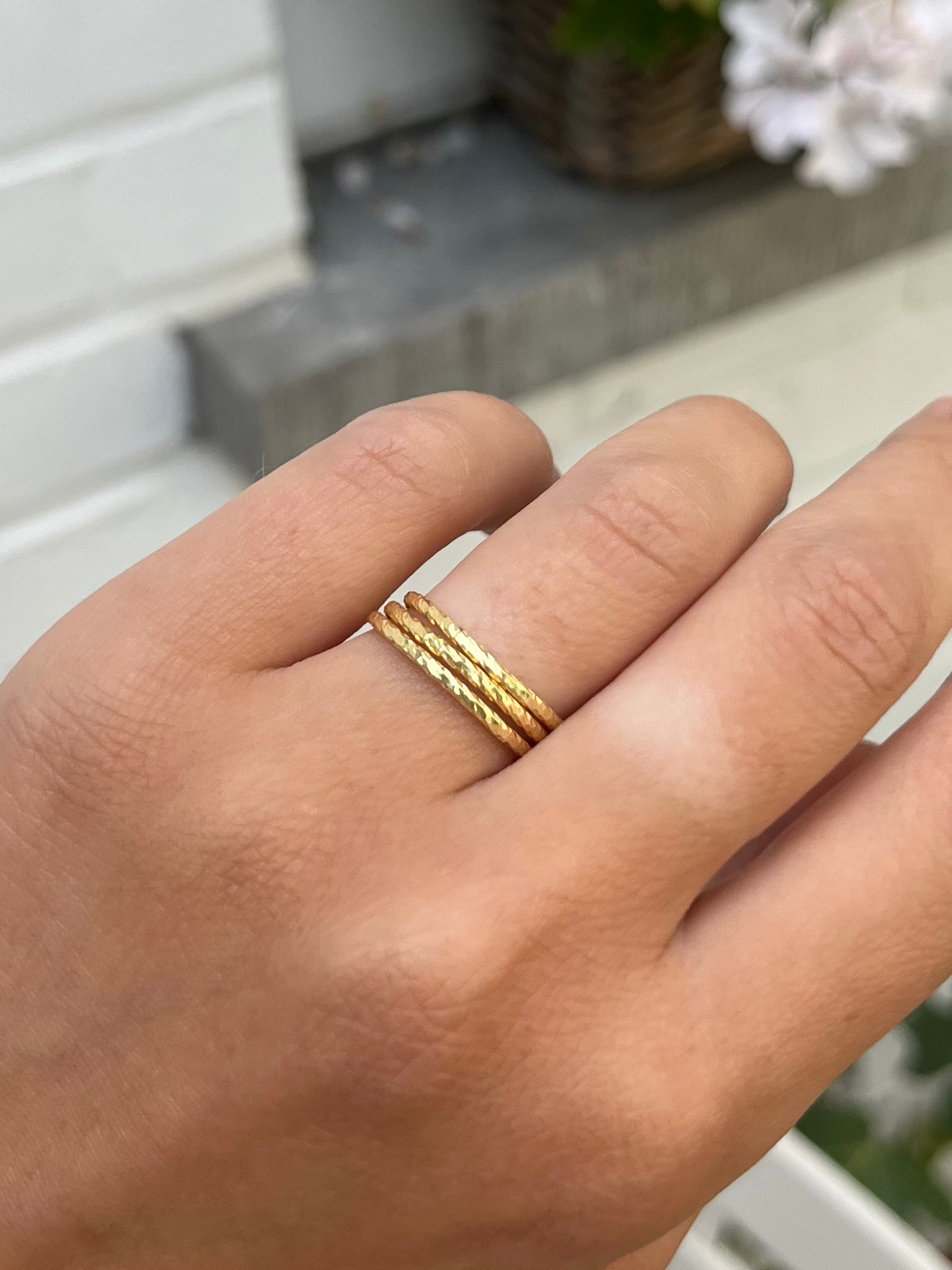 Bague fine diamantée - Plaqué or