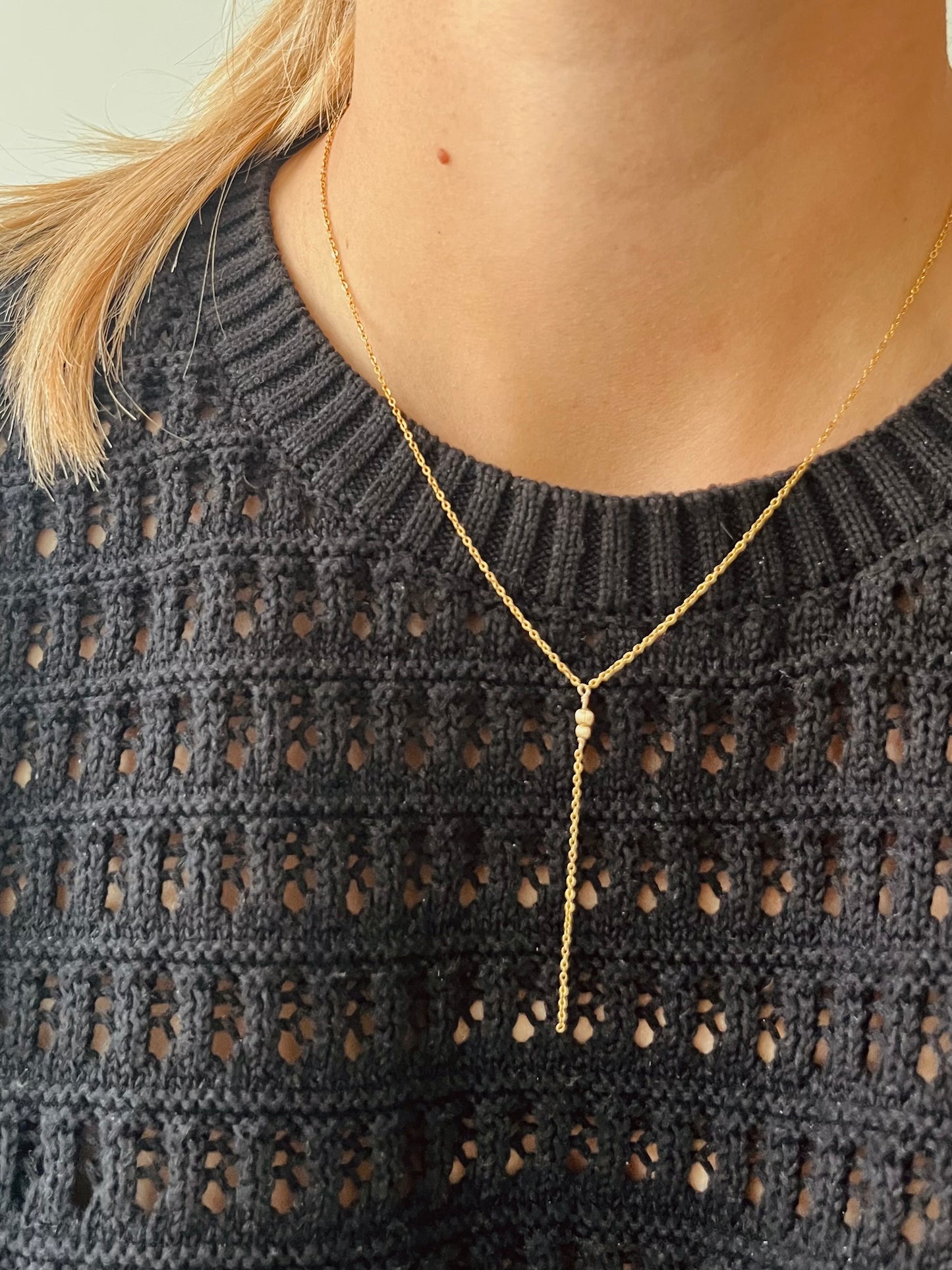Pauline - Collier en Goldfilled et Acier inoxydable