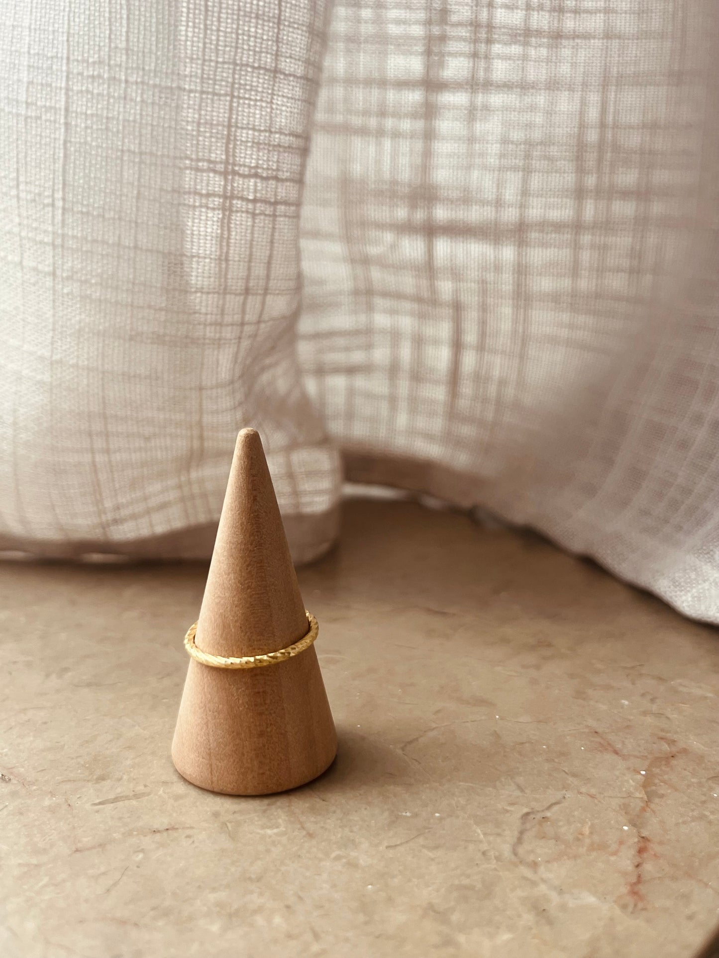 Bague fine diamantée - Plaqué or
