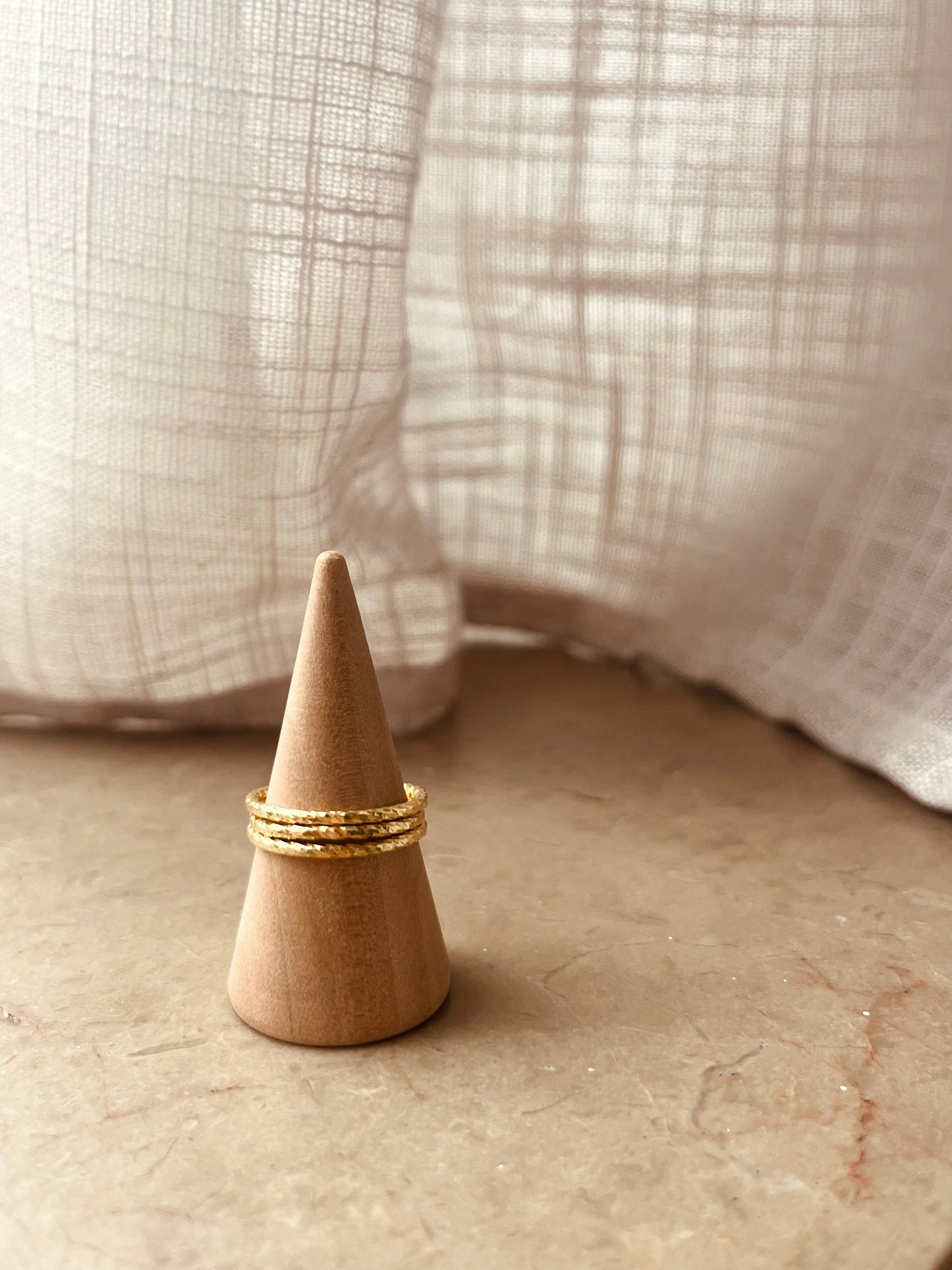 Bague fine diamantée - Plaqué or