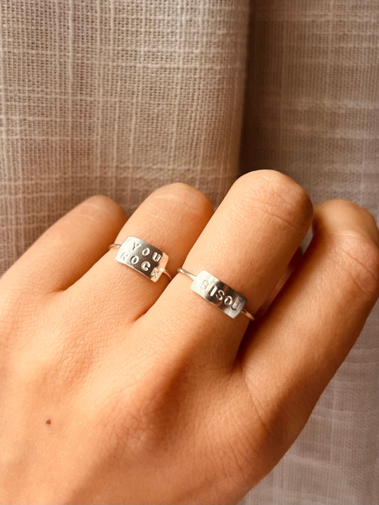 Bague personnalisée - Argent