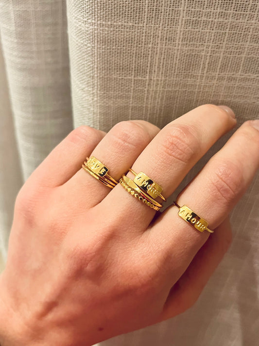 Bague personnalisée - Or Laminé