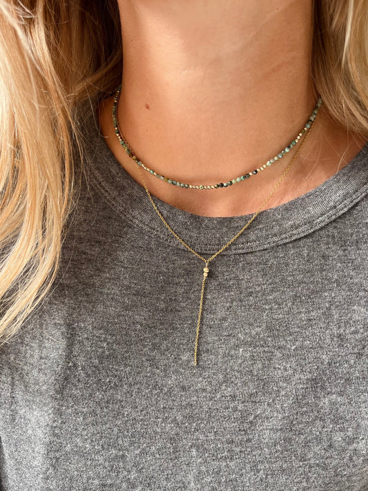 Pauline - Collier en Goldfilled et Acier inoxydable