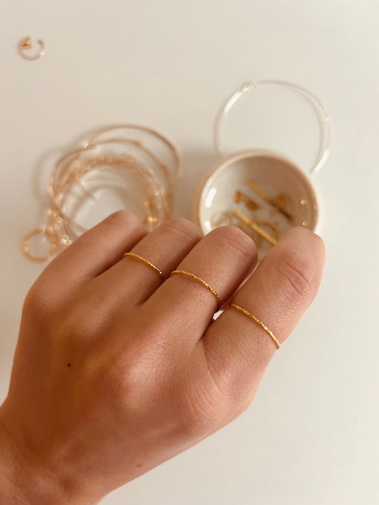 Faustine - Bague fine Plaqué or