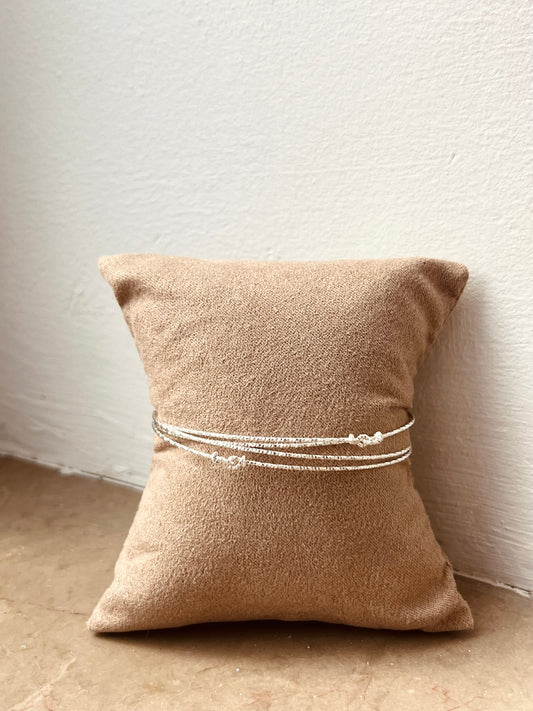 Jonc fin diamanté - Argent