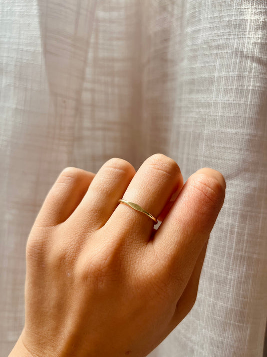 Mini chevalière plaqué or