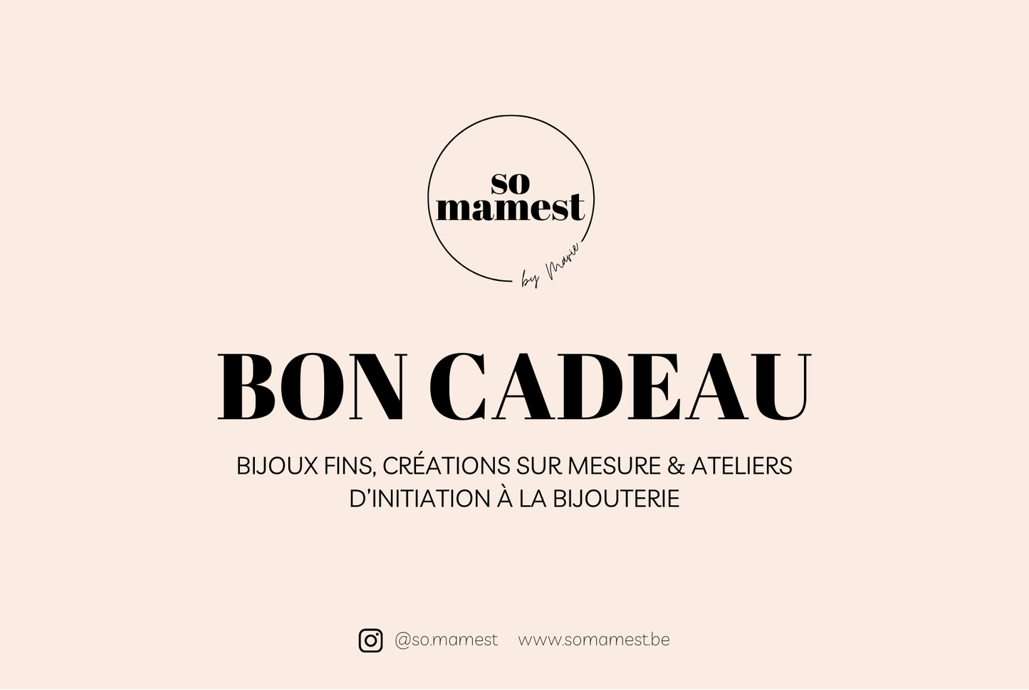 Carte Cadeau SOMAMEST - Bijoux & Ateliers